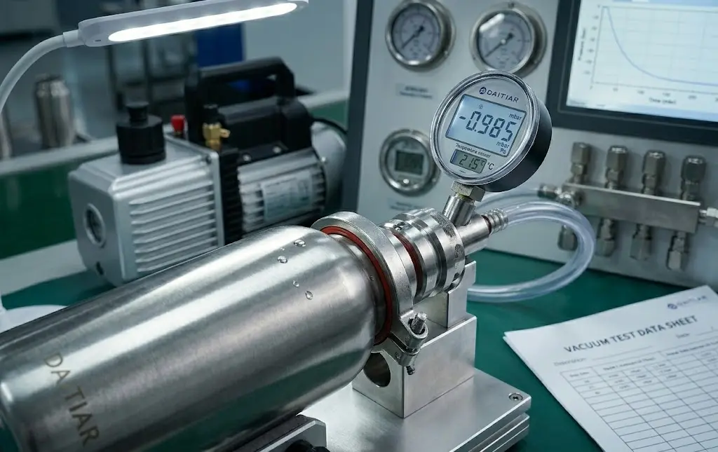 YK Water Bottle Vacuum Integrity Test