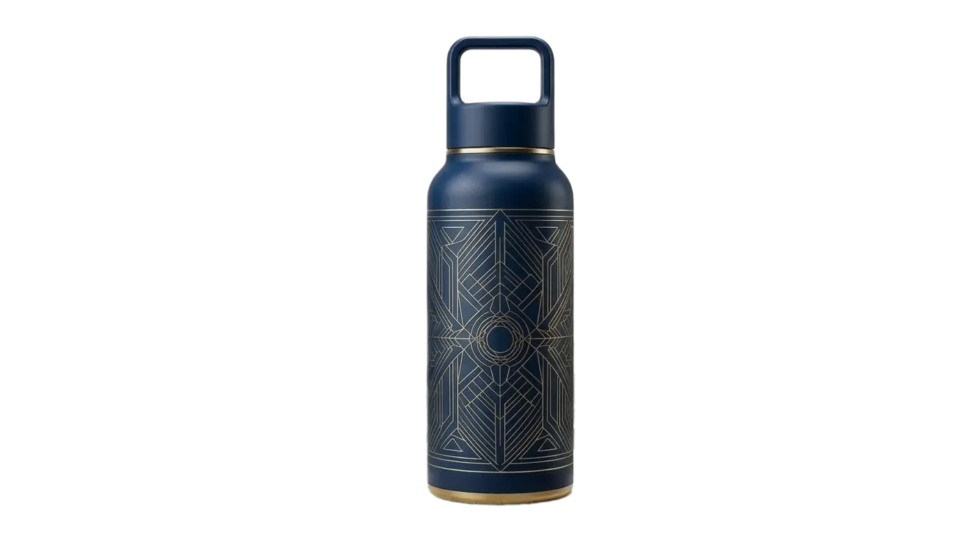 Precision personalized engraved stainless steel water bottle