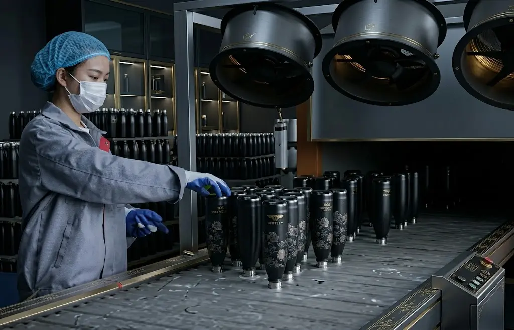 Quality control inspection of stainless steel drinkware